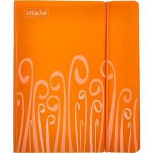 Бизнес-тетрадь Attache Fantasy А5 120 листов оранжевая в клетку 2 разделителя на кольцах (165х205 мм)