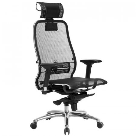 Кресло для руководителя Метта Samurai S-3.04 черное (сетка, металл)