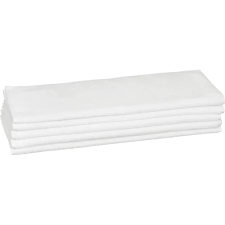 Полотенце махровое Luscan 70х130 см 450 г/кв.м белое 5 штук в упаковке