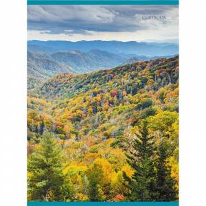 Бизнес-тетрадь Канц-Эксмо Осенний пейзаж A4 на 48 листов разноцветная в клетку на скрепке (200x275 мм)