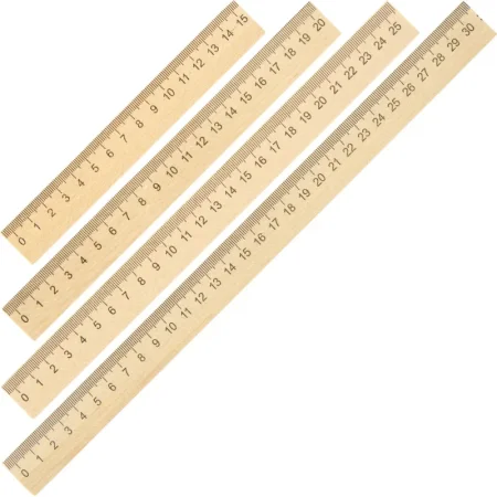 Линейка Выбор есть набор 20, 25, 15, 30 см деревянная коричневая (4  штуки в упаковке)