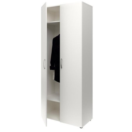 Шкаф для одежды широкий (белый, 800x420x1950 мм)