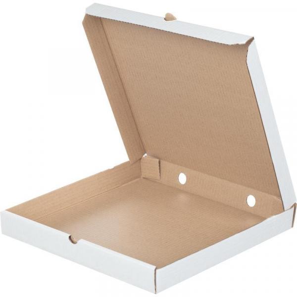 Короб картонный для пиццы 350х350х40 мм Т-23 беленый (10 штук в  упаковке)