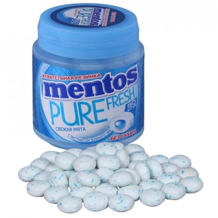 Жевательная резинка Mentos Pure Fresh Свежая мята 100 г