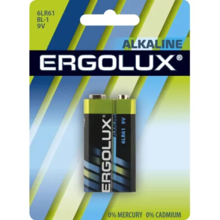 Батарейка крона (6LR61) Ergolux Alkaline BL-1