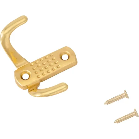 Вешалка настенная Стандарт 212 B GP золото (68х28х51 мм, 2 крючка)