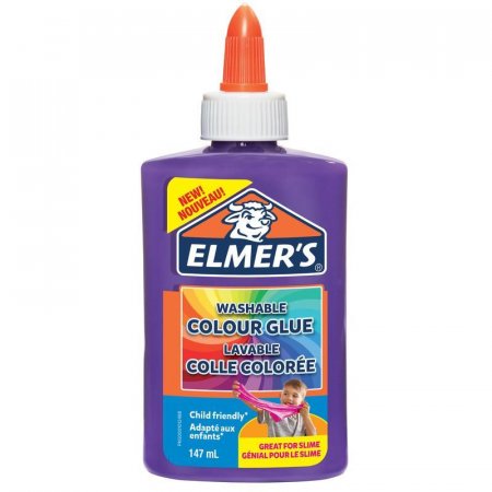 Клей для слаймов Elmer's Washable Colour Glue цветной фиолетовый 147 мл