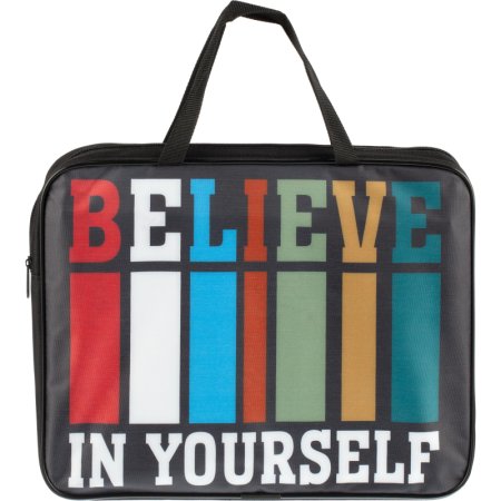 Папка школьника А4 с ручками + твердое дно, ШИРОКАЯ,ПШ-11, ВЕРЬ В СЕБЯ 2023