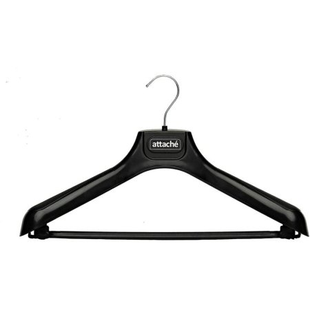Вешалка-плечики для легкой одежды Attache С043 с перекладиной черная  (размер 46-48)