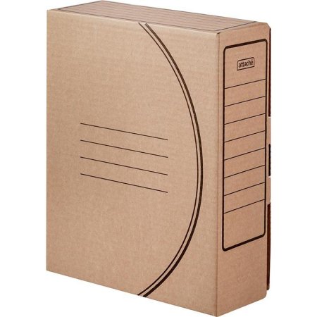 Короб архивный гофрокартон Attache Economy с вырубкой 320x100x240 мм  бежевый до 900 листов (5 штук в упаковке)