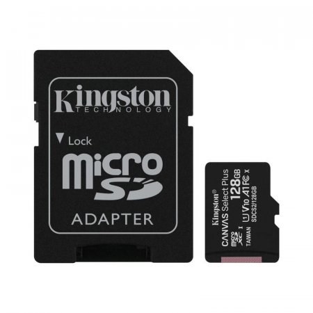 Карта памяти 128 ГБ microSDXC Kingston Canvas Select Plus Class 10 UHS-I (SDCS2/128GB)