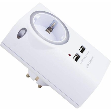 Переходник для розеток Старт С/А SA 1-ZD-2USB-L 10/60 с заземлением +  USB