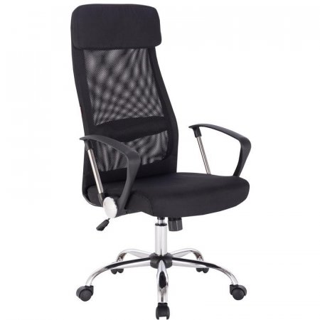 Кресло для руководителя Easy Chair 589 TC черное (сетка/ткань, металл)