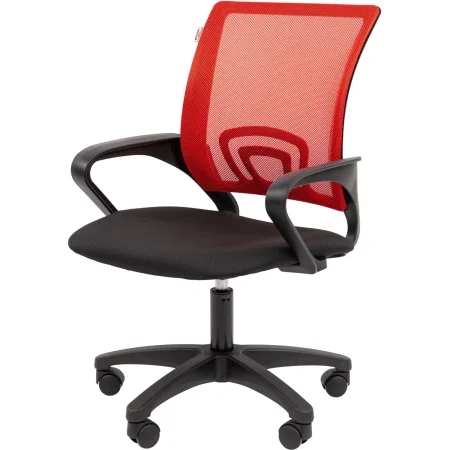 Кресло офисное Комус Мебель Easy Chair 304 LT красное/чёрное  (сетка/ткань, пластик)