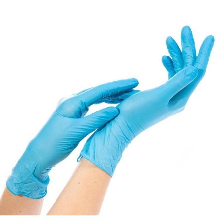 Перчатки одноразовые Nitri Max нитриловые неопудренные голубые (размер M, 50 пар в упаковке)
