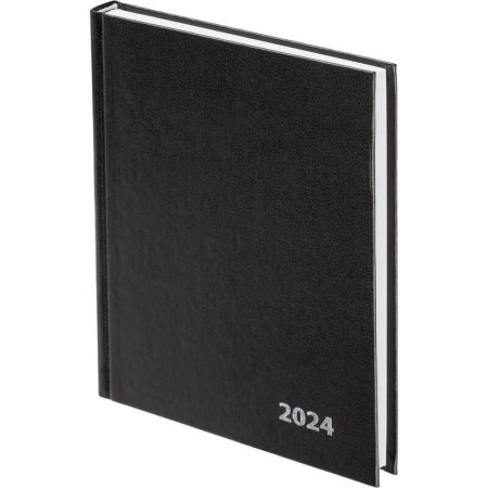 Ежедневник датированный 2024 Attache Economy бумвинил А5 160 листов  черный