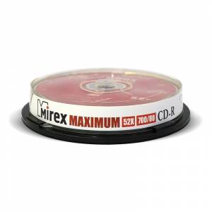 Диск CD-R Mirex 0,7 GB 52x (10 штук в упаковке)