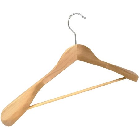 Вешалка-плечики для верхней одежды дерево светлое (размер 44-48, 3 штуки  в упаковке)