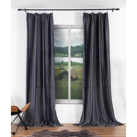 Комплект штор Casa Conforte Holland Вельвет (2 портьеры 150х270 см)  темно-серый