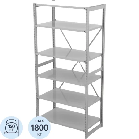 Стеллаж металлический ГТС Универсал (6 полок, 1060х600х2200 мм)