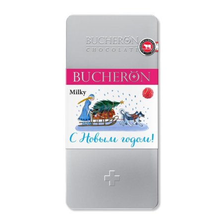 Шоколад Bucheron молочный с малиной 100 г