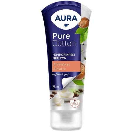 Крем для рук Aura Pure Cotton Ночной уход 75 мл