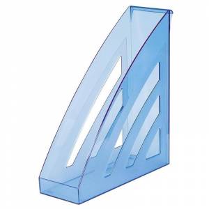 Вертикальный накопитель Attache City пластиковый прозрачный синий ширина 90 мм