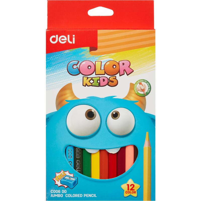 Карандаши цветные Deli Color Kids Jumbo
