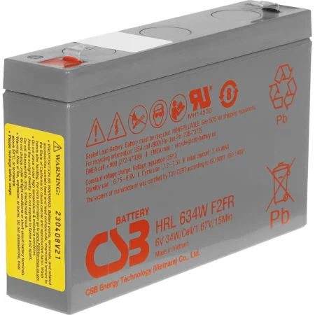 Батарея для ИБП CSB HRL634W F2 FR 6 В 9 А·ч