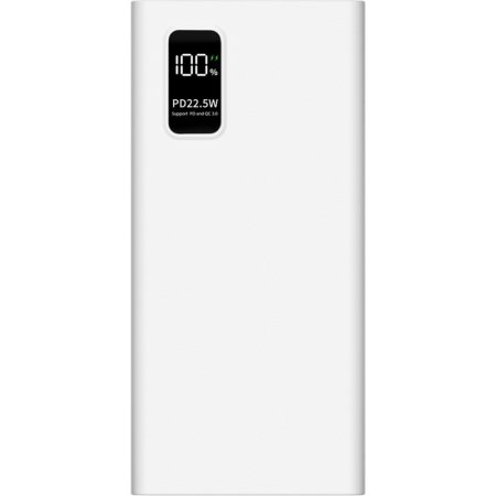 Внешний аккумулятор (power bank) Pero  PB05 10000 мАч белый  (4673759570078)