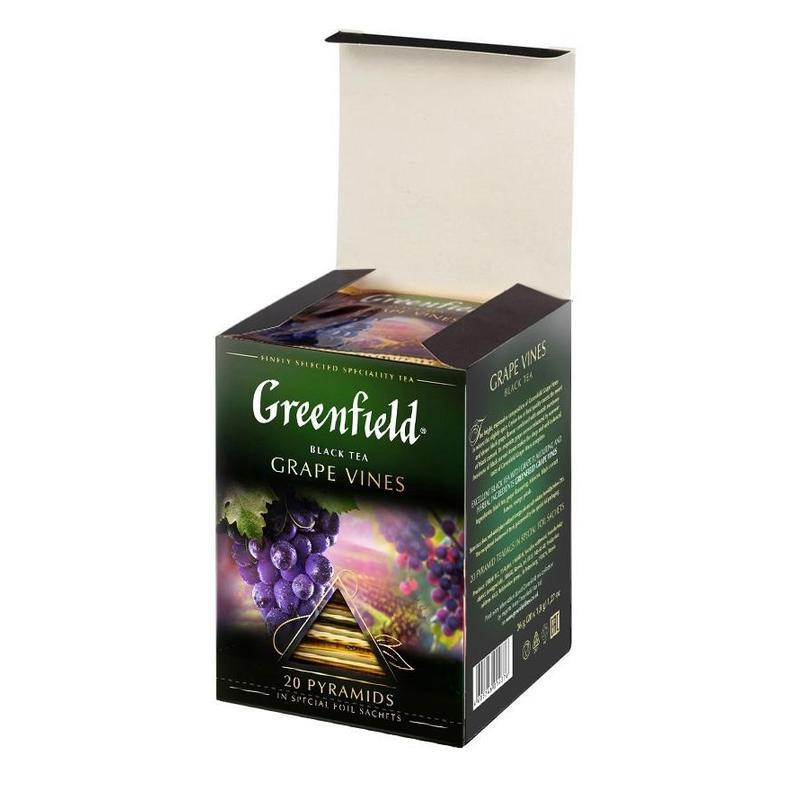 Гринфилд виноград. Чай Гринфилд grape Vines черный 20пак.. Festive grape чай Гринфилд. Чай Гринфилд грейп Вайнс черный 20пак*1,8г *8. Чай Гринфилд с виноградом.