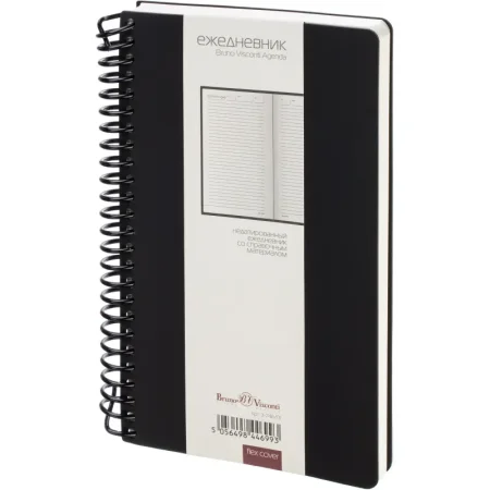 Ежедневник недатированный Bruno Visconti Agenda искусственная кожа Soft  Touch А5 128 листов чёрный