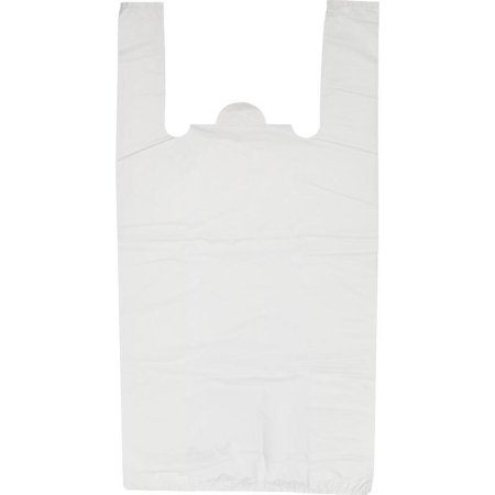 Пакет-майка ПНД 15 мкм белый (28+15x54 см, 100 штук в упаковке)