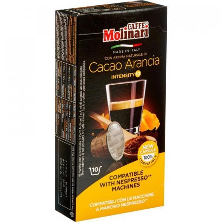 Капсулы для кофемашин Molinari Cacao Arancia (10 штук в упаковке)