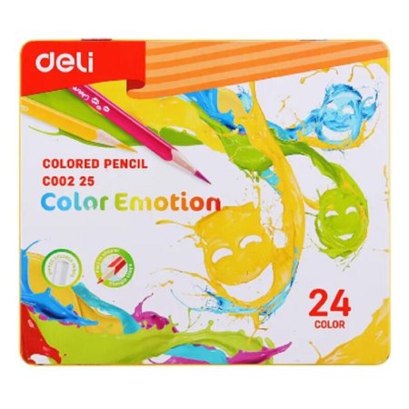Карандаши цветные Deli Color Emotion 24 цвета трехгранные (EC00225)