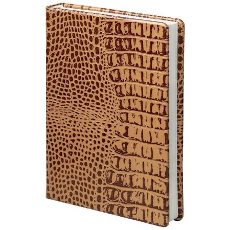 Ежедневник недатированный Attache Caiman bicolor натуральная кожа А5 160  листов коричневый