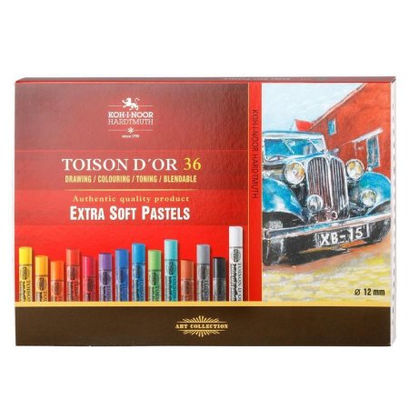 Пастель сухая Koh-I-Noor Toison Dor Extra Soft 8555 круглая 36 цветов