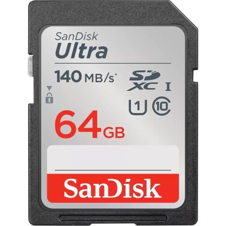 Карта памяти 64 ГБ SDHC SanDisk Ultra UHS-I U1 A1 SDSDUNB-064G-GN6IN
