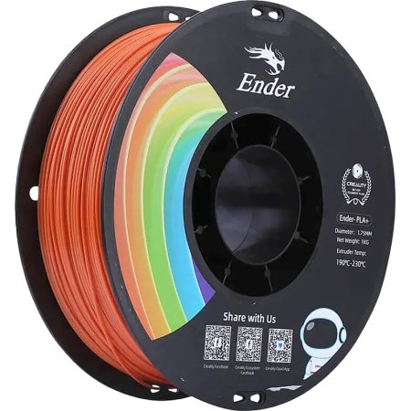 Пластик EN-PLA+ для 3D-принтера Creality3D оранжевый матовый 1.75 мм 1  кг