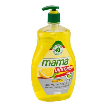 Средство для мытья посуды Mama Ultimate Лимон 1 л (концентрат)