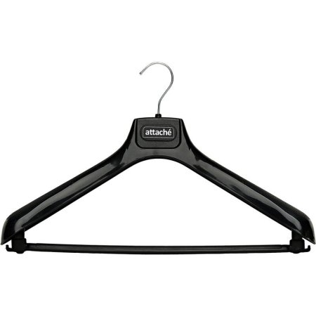 Вешалка-плечики для легкой одежды Attache C040 с перекладиной черная  (размер 50-52)