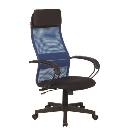 Кресло для руководителя Easy Chair 655 TTW синее/черное (искусственная кожа/сетка/ткань, пластик)