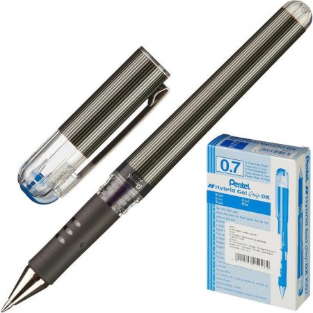 Ручка гелевая Pentel Hybrid gel Grip DX синяя (толщина линии 0.35 мм)