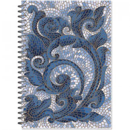 Бизнес-тетрадь Attache Мозаика синяя А5 80 листов в клетку на спирали  (146x205 мм)