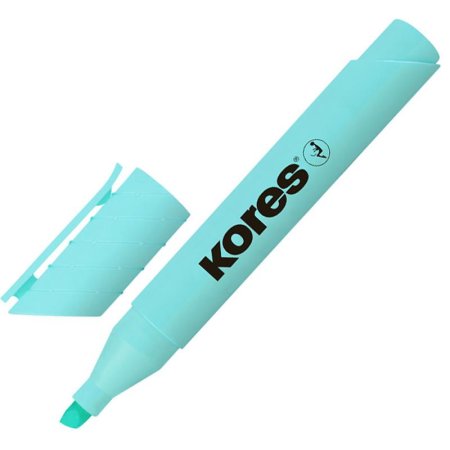 Текстовыделитель Kores High Liner Plus Pastel бирюзовый (толщина линии  0.5-5 мм)