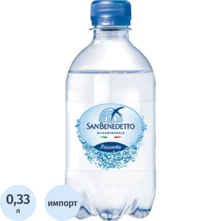 Вода минеральная San Benedetto столовая газированная 0.33 л Вода минеральная San Benedetto столовая газированная 0.33 л