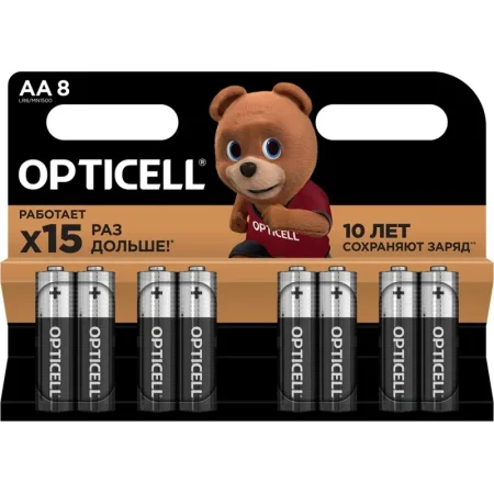 Батарейка AA пальчиковая Opticell Basic (8 штук в упаковке)