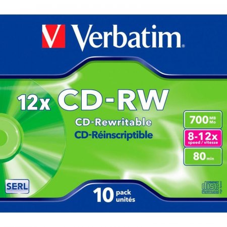 Диск CD-RW Verbatim Serl Scratch 43148