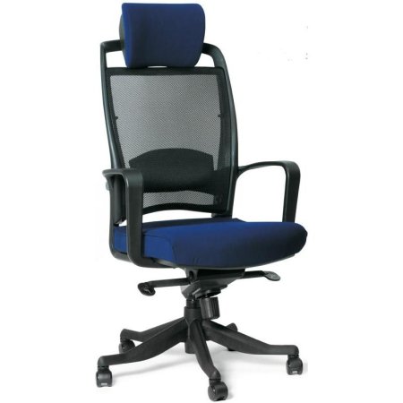 Кресло для руководителя Chairman 283 синее (сетка/ткань, пластик)