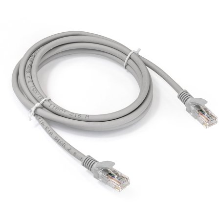 Патч-корд витая пара ExeGate UTP-RJ45-RJ45-5e-2M-LSZH-GY 5e 2 м